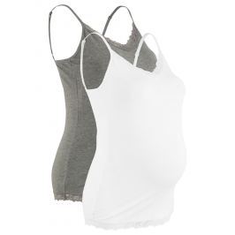 Kismama top csipkével (2 db-os csomag) bonprix