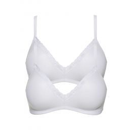 Merevítő nélküli melltartó (2 db-os csomag) bio-pamut bonprix