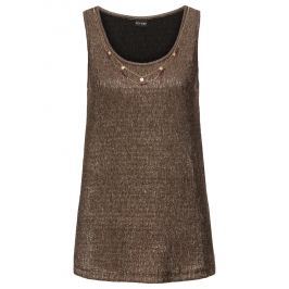 Fényes top nyaklánccal bonprix