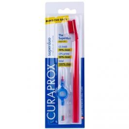 Curaprox 5460 Ultra Soft Superduo fogkefe + tartalék fogköztisztító kefék tartóval