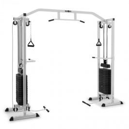 Klarfit Cablefit, ezüst, áthidalt edzőtorony, csigás gép, acél, 2 x 77 kg